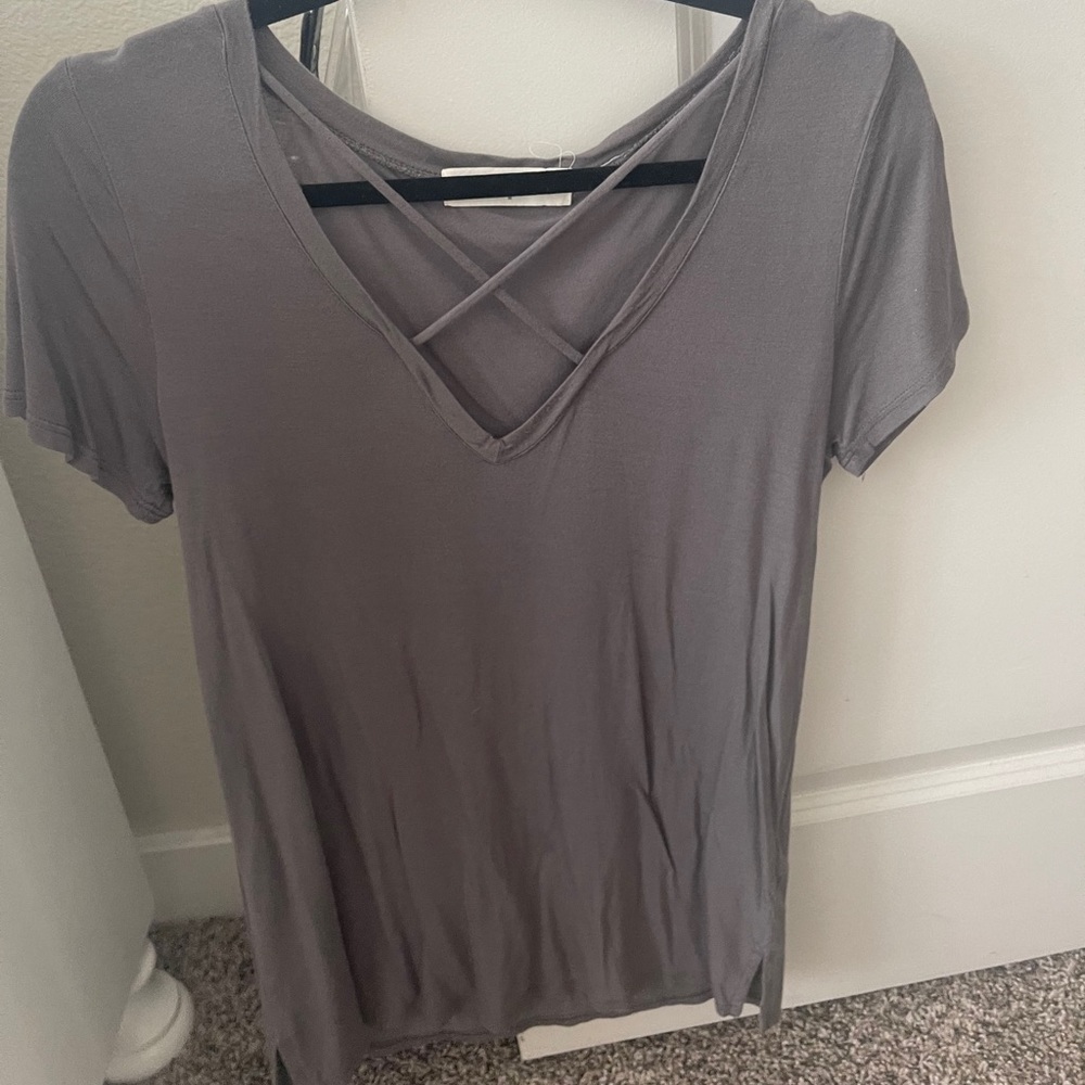 Grey v-neck T-shirt project social t